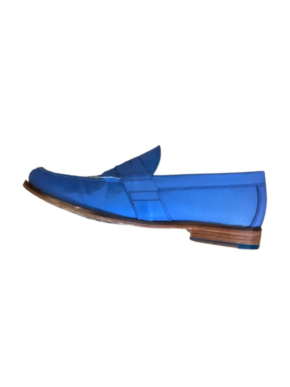 Cole Haan Nike Air Men's Vibrant Blue Leather Penny Loafers 9.5